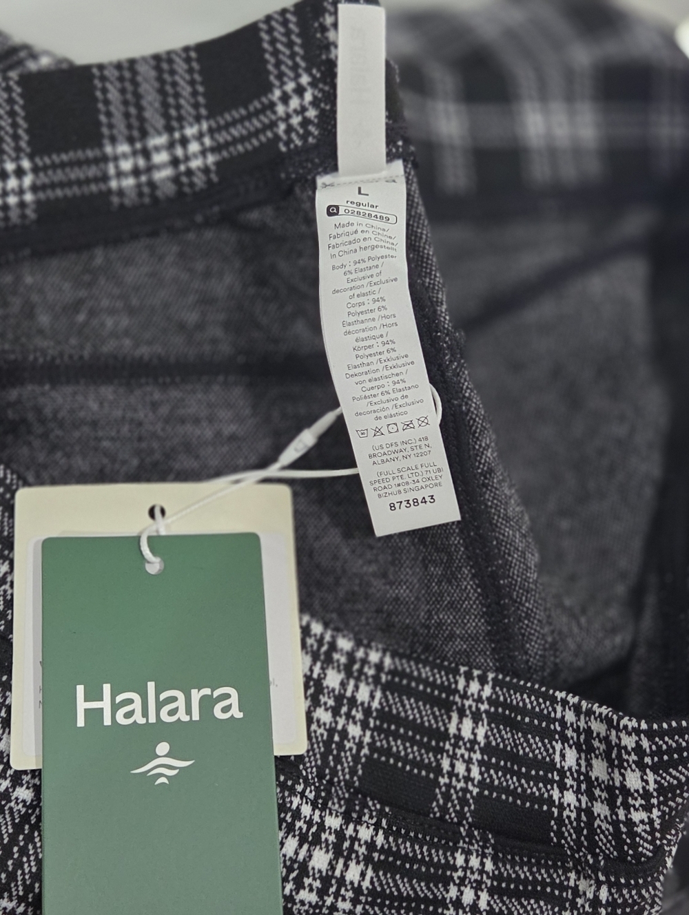 Halara Flex High Waisted Pocket Houndstooth Plaid Skinny Work Pants - Picture 9 of 10